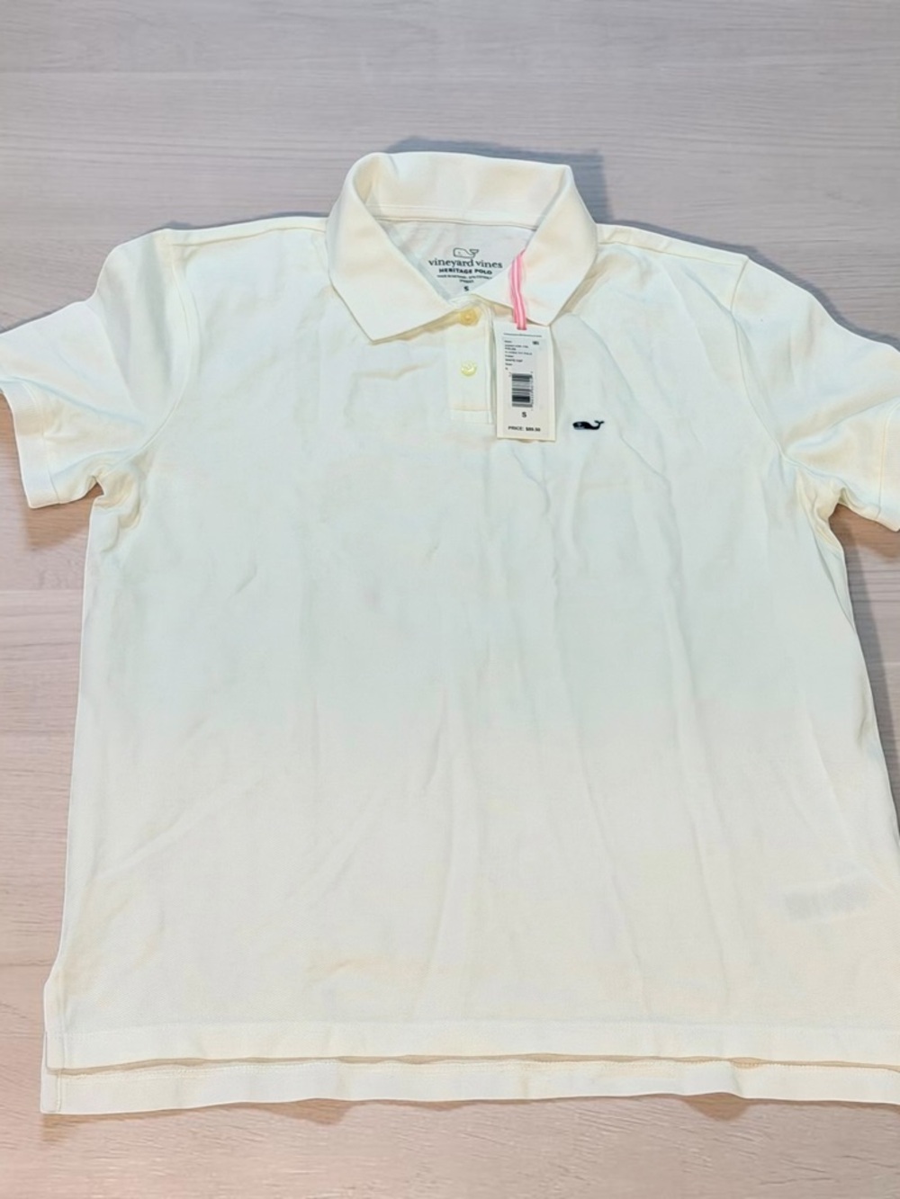 Vineyard Vines Classic Fit Heritage Polo *"NWT** Mens SMALL White MSRP $89 - Picture 2 of 4